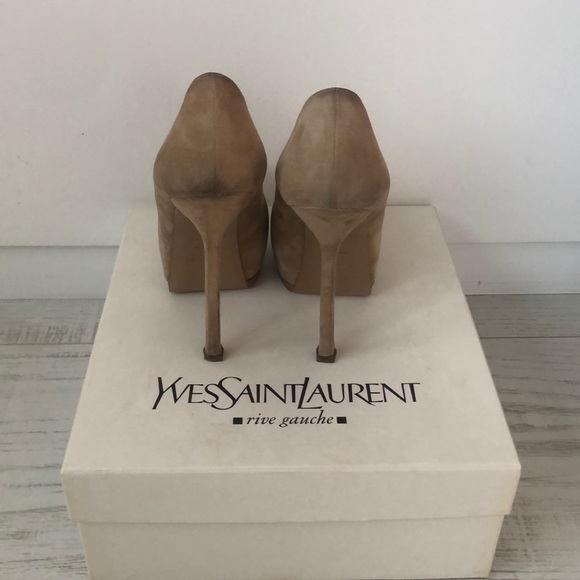 YSL Tribtoo 105 Pump Suede Nude - Picture 4 of 6